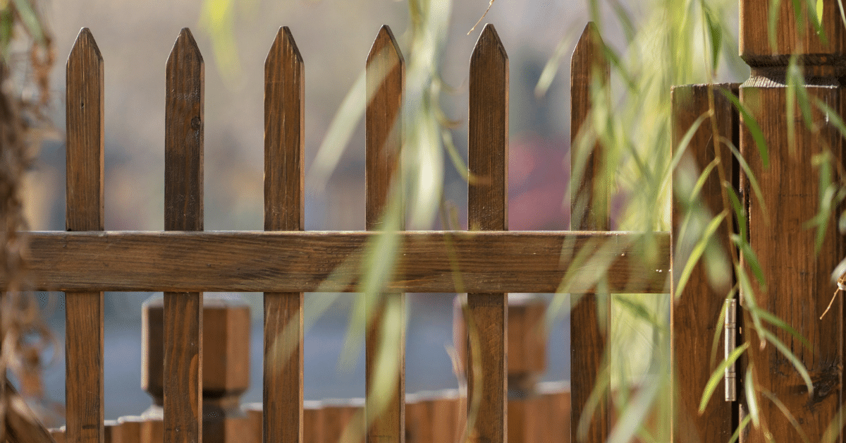 Country backyard fences
